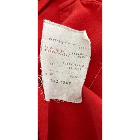 L.L. Beam Cotton Fleece Shirt Button-down Front Pockets Long Sleeve Size Large - Picture 9 of 10